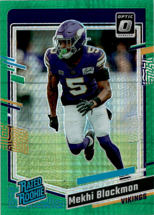 2023 Donruss Optic Green Hyper #272 Mekhi Blackmon Minnesota Vikings