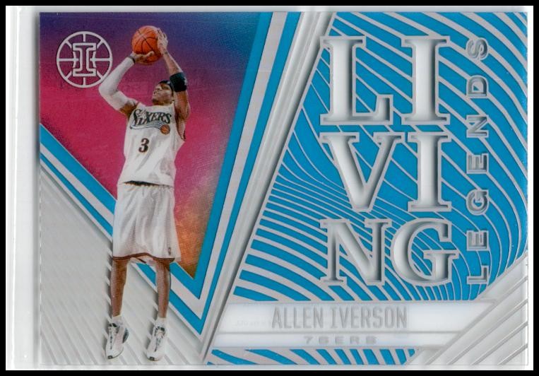 2020-21 Panini Illusions Living Legends Sapphire #13 Allen Iverson 76ers