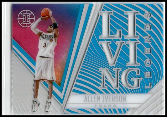 2020-21 Panini Illusions Living Legends Sapphire #13 Allen Iverson 76ers