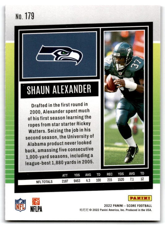2022 Score Shaun Alexander Seattle Seahawks #179