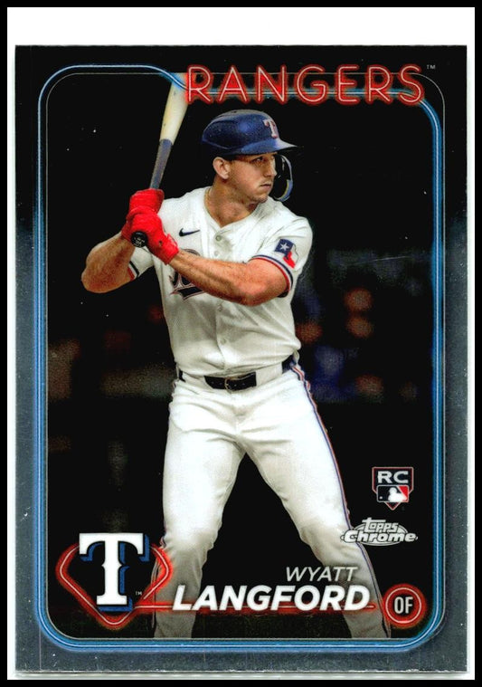 2024 Topps Chrome #122 Wyatt Langford Rookie Texas Rangers