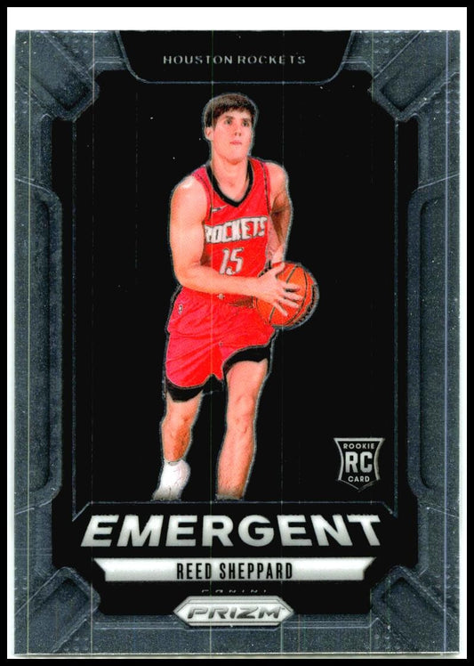 2024-25 Panini Prizm Emergent #26 Reed Sheppard Houston Rockets