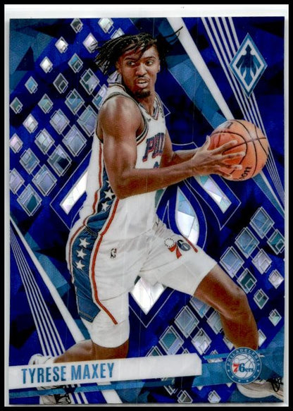 2023-24 Panini Phoenix Phoenix Blue Ice #114 Tyrese Maxey Philadelphia 76ers
