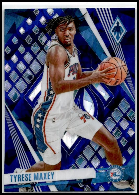2023-24 Panini Phoenix Phoenix Blue Ice #114 Tyrese Maxey Philadelphia 76ers