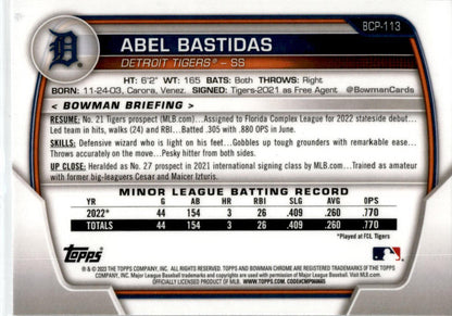 2023 Bowman Chrome #BCP-113 Abel Bastidas