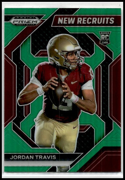 2024 Panini Prizm Draft Picks New Recruits Green #NR-JTS Jordan Travis NYJets