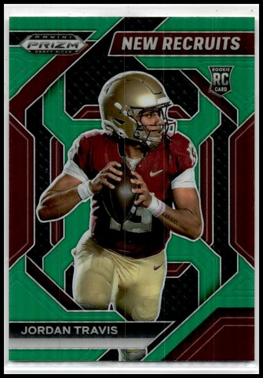 2024 Panini Prizm Draft Picks New Recruits Green #NR-JTS Jordan Travis NYJets