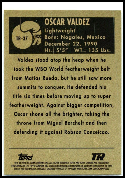 2024 Topps Chrome 1951 Topps Ringside Boxing #TR-37 Oscar Valdez