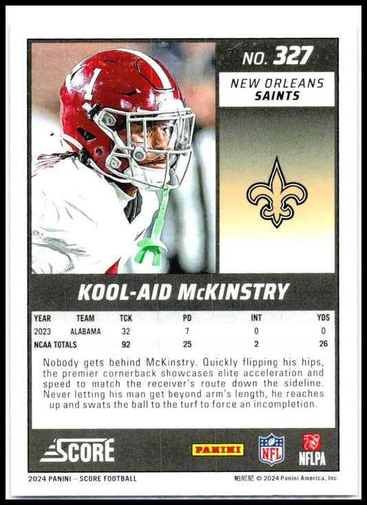 2024 Score Lava #327 Kool-Aid McKinstry Rookie #/630 New Orleans Saints