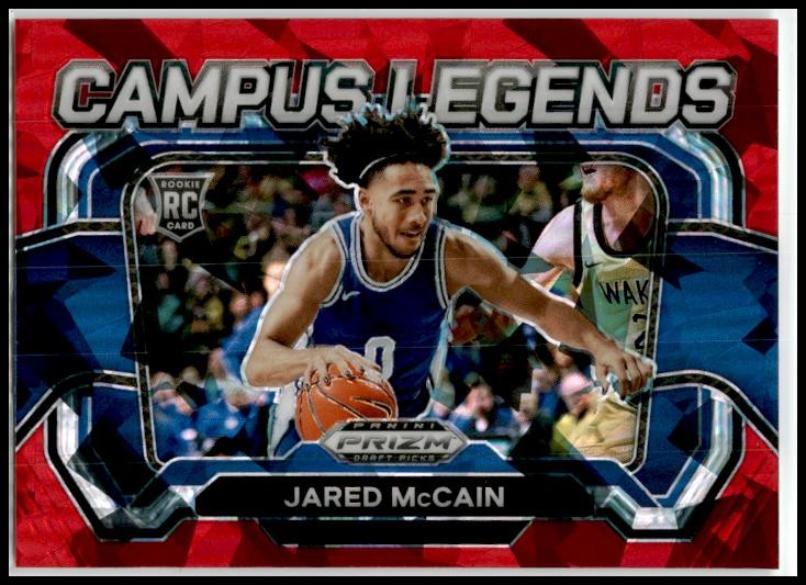2024 Prizm Draft Picks Campus Legends Prizms Red Ice #6 Jared McCain 76ers