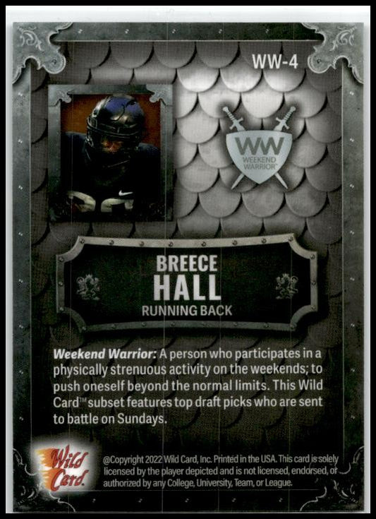 2022 Wild Card Matte #WW-4 Breece Hall Iowa State Cyclones