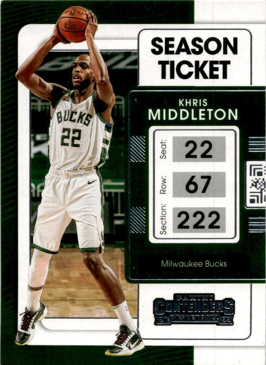 2021-22 Panini Contenders #83 Khris Middleton Milwaukee Bucks