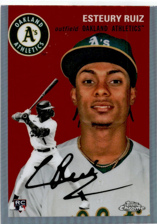 2023 Topps Chrome Platinum Anniversary Refractor #51 Esteury Ruiz Rookie