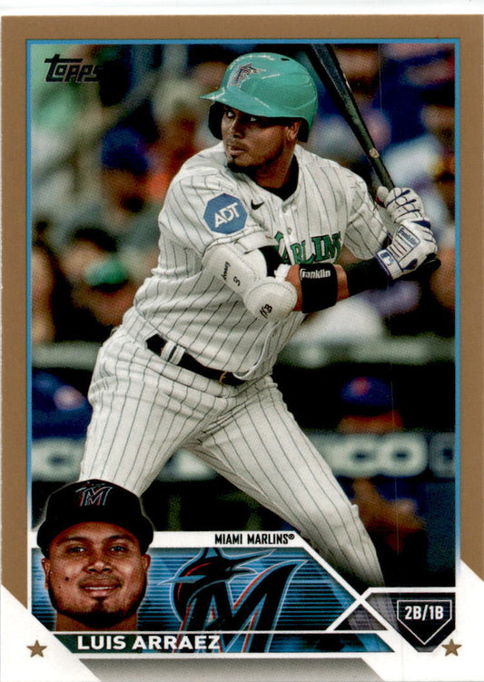 2023 Topps Update Gold #US1 Luis Arraez #/2023 Miami Marlins