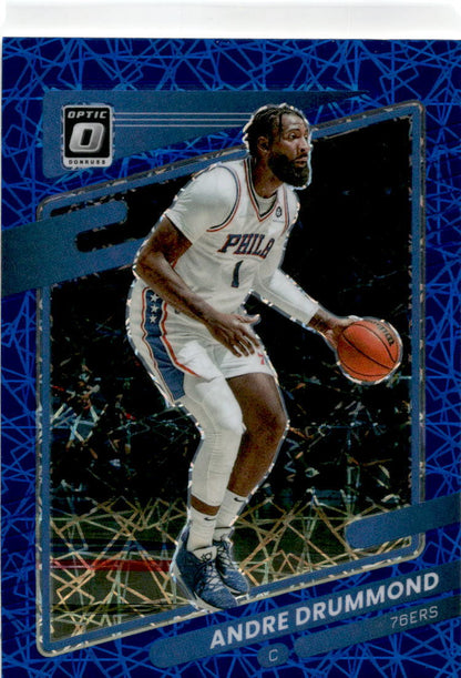 2021 Donruss Optic Blue Velocity Prizm #2 Andre Drummond Philadelphia 76ers