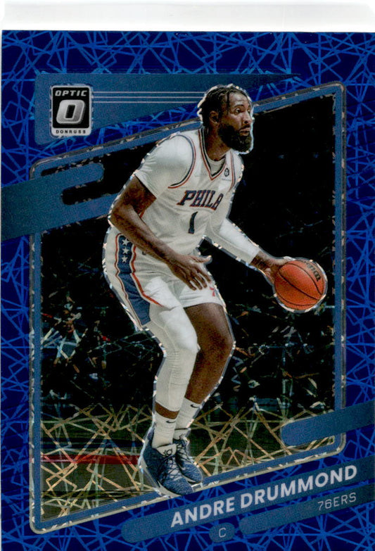 2021 Donruss Optic Blue Velocity Prizm #2 Andre Drummond Philadelphia 76ers