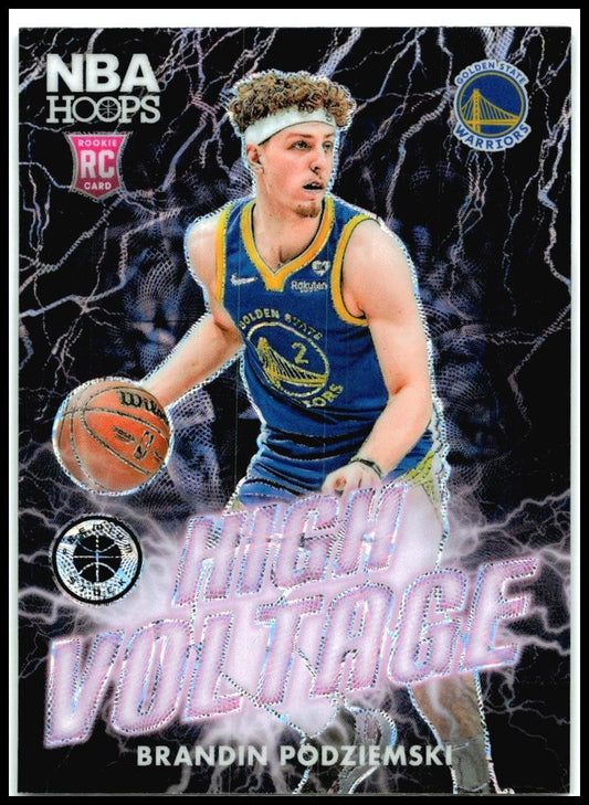 2023-24 Hoops Premium Stock High Voltage Premium #17 Brandin Podziemski SSP