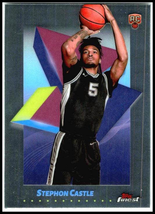 2024-25 Topps Finest #85 Stephon Castle Spurs