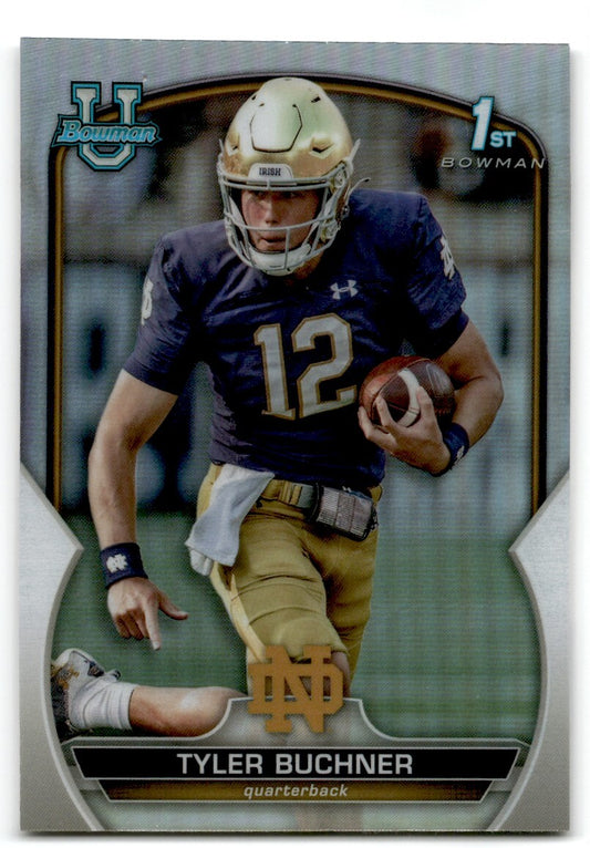 2022 bowman chrome university Tyler Buchner Notre North Dakota State Bison #24