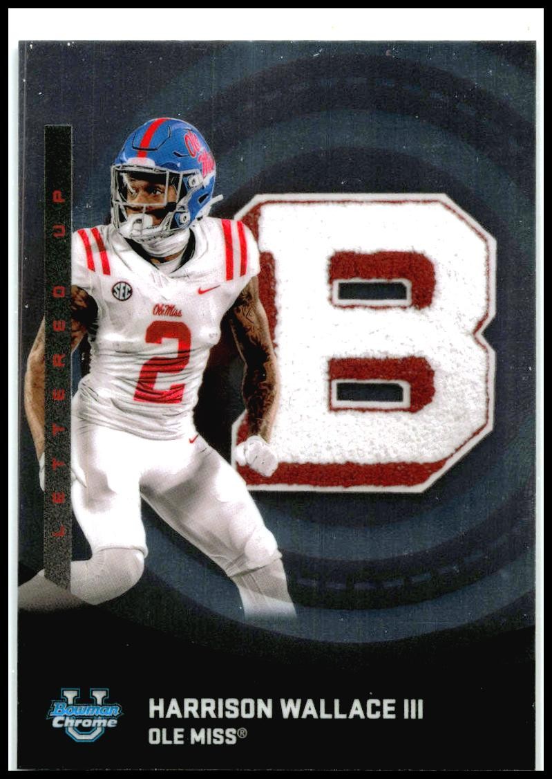 2025 Bowman University Chrome Lettered Up #LU-23 Harrison Wallace III Ole Miss