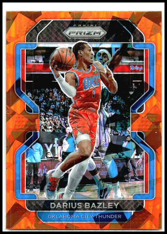 2021-22 Panini Prizm Orange Ice #237 Darius Bazley Oklahoma City Thunder
