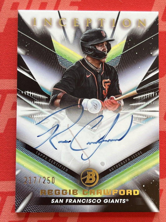 2023 Bowman Inception Autographs #BPA-RC Reggie Crawford Auto Giants