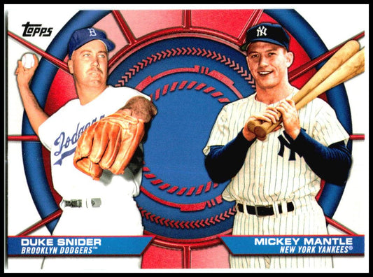 2025 Topps Dynamic Duos #DD-13 Mickey Mantle / Duke Snider