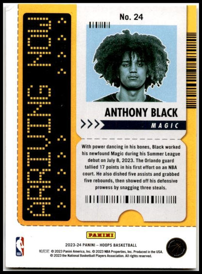 2023-24 Hoops Arriving Now #24 Anthony Black Orlando Magic