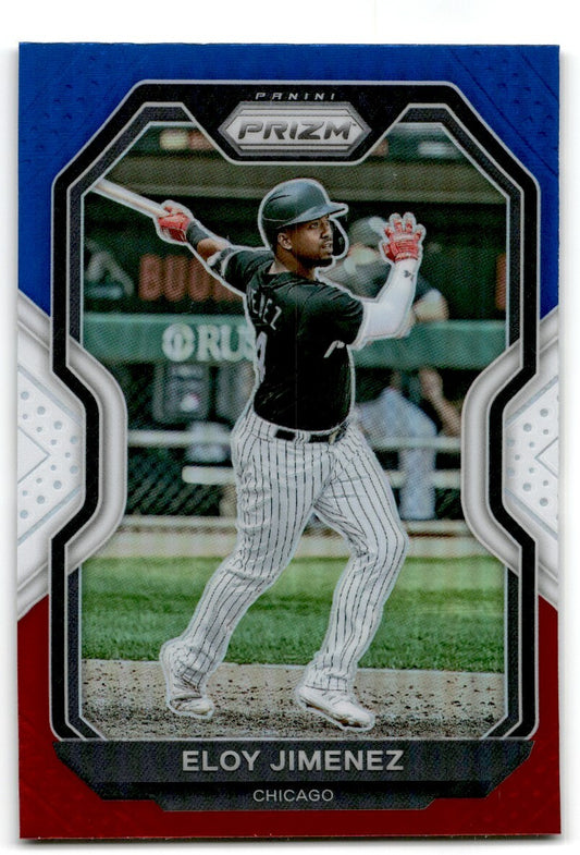 2021 Panini Prizm Blue White Red Eloy Jimenez Chicago White Sox #63