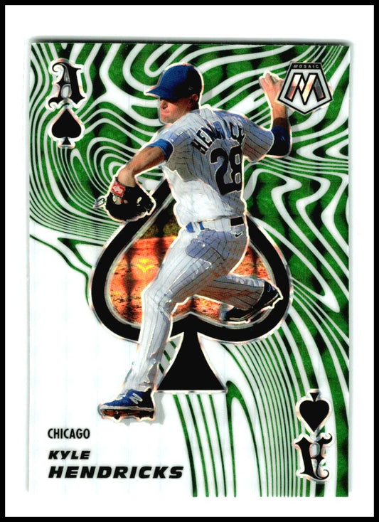 2021 Panini Mosaic Aces Green #ACE12 Kyle Hendricks Chicago Cubs