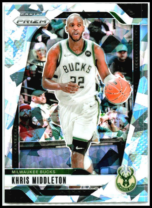 2024-25 Panini Prizm Prizms Ice #153 Khris Middleton Milwaukee Bucks