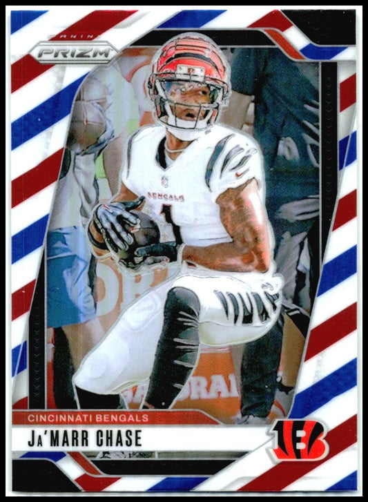 2024 Panini Prizm Red White and Blue #57 Ja'Marr Chase Cincinnati Bengals