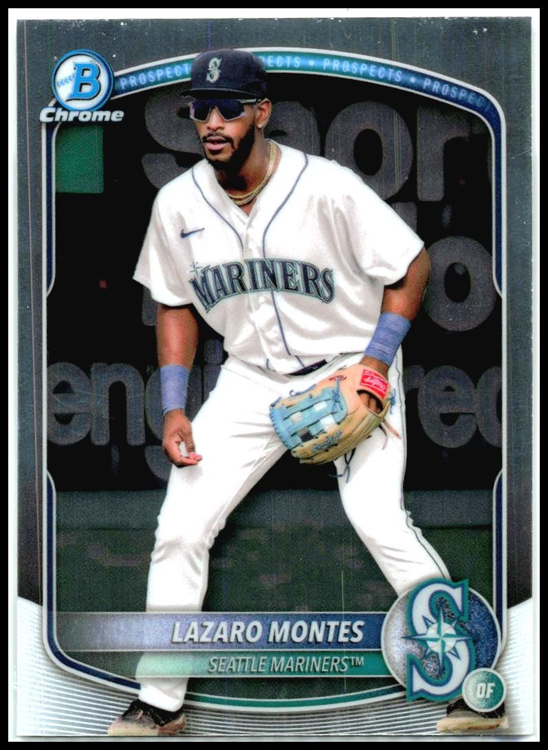 2025 Bowman Chrome Prospects #BCP-23 Lazaro Montes Seattle Mariners