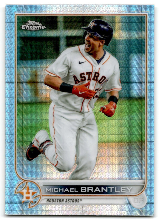 2022 Topps Chrome Prism Refracto Michael Brantley Houston Astros #34