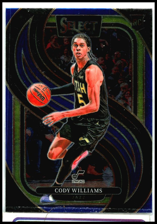 2024-25 Panini Select Blue #172 Cody Williams Rookie Utah Jazz