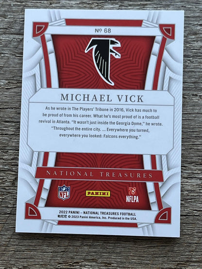 2022 Panini National Treasures #68 Michael Vick #/99 Atlanta Falcons
