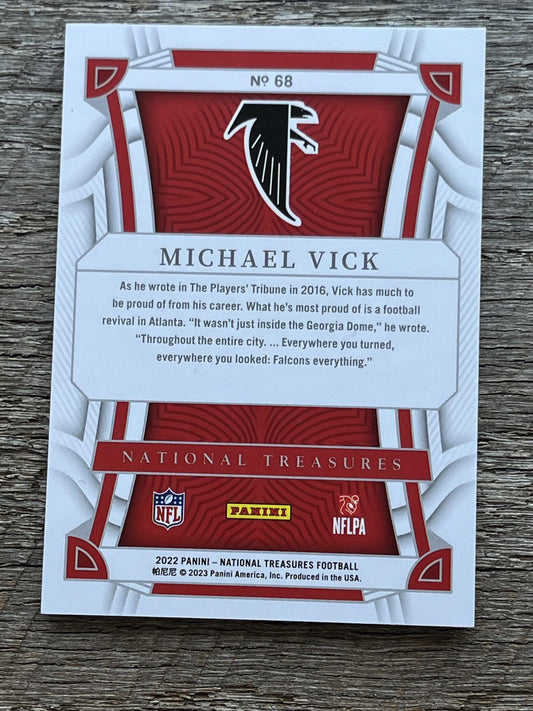 2022 Panini National Treasures #68 Michael Vick #/99 Atlanta Falcons