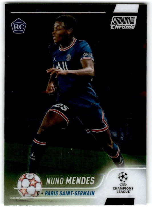 2022 Topps Stadium Club Chrome UCL Nuno Mendes Rookie Paris Saint-German #25