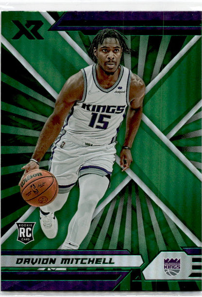 2021-22 Panini Chronicles Green #387 Davion Mitchell Sacramento Kings