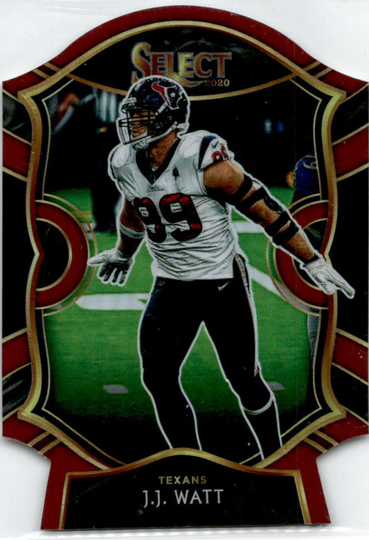 2020 Panini Select Red Die Cut #29 J.J. Watt Houston Texans