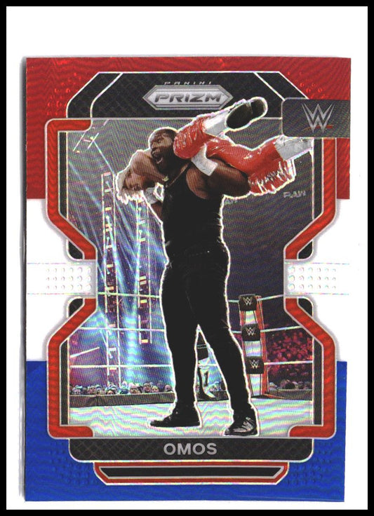 Omos #170 2022 Panini Prizm WWE Red, White and Blue
