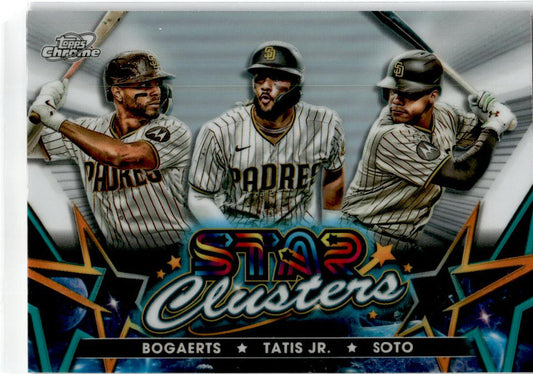 2023 Topps Chrome Cosmic Star Clusters #SC-7 Bogaerts / Tatis JR / Soto  Padres