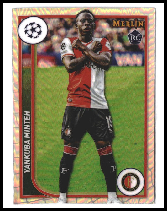 Yankuba Minteh #56 2023-24 Merlin UEFA Club Competitions Refractor Rookie RC