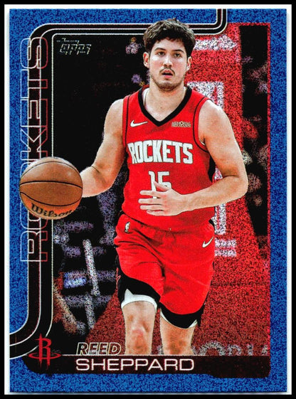 2025-26 Topps Sandglitter Blue SSP #178 Reed Sheppard Houston Rockets