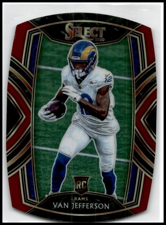 2020 Panini Select Maroon Prizm Die Cut #271 Van Jefferson Rookie Rams