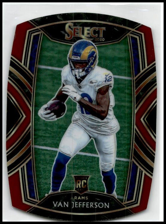 2020 Panini Select Maroon Prizm Die Cut #271 Van Jefferson Rookie Rams