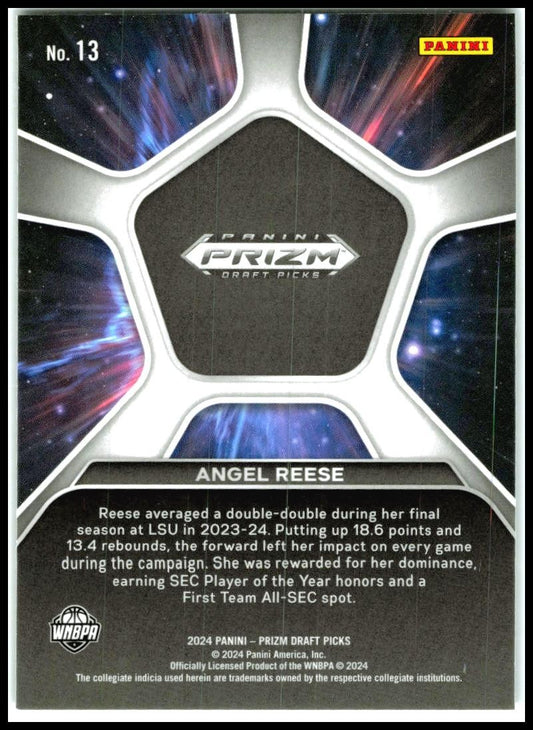 2024 Panini Prizm Draft Picks Deep Space #13 Angel Reese LSU Tigers