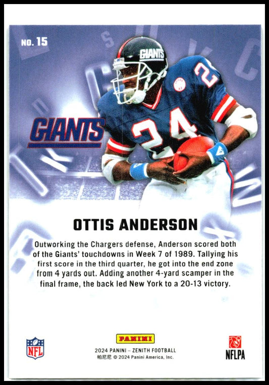 2024 Panini Zenith A to Z #15 Ottis Anderson New York Giants