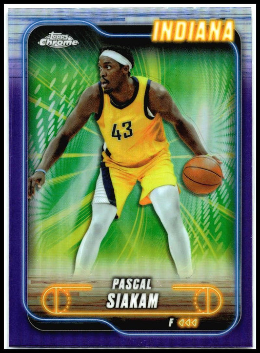 2024-25 Topps Chrome Purple Refractor #64 Pascal Siakam Indiana Pacers