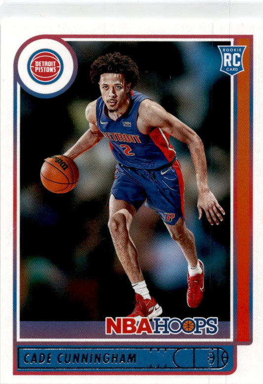 2021-22 Hoops #201 Cade Cunningham Rookie Detroit Pistons